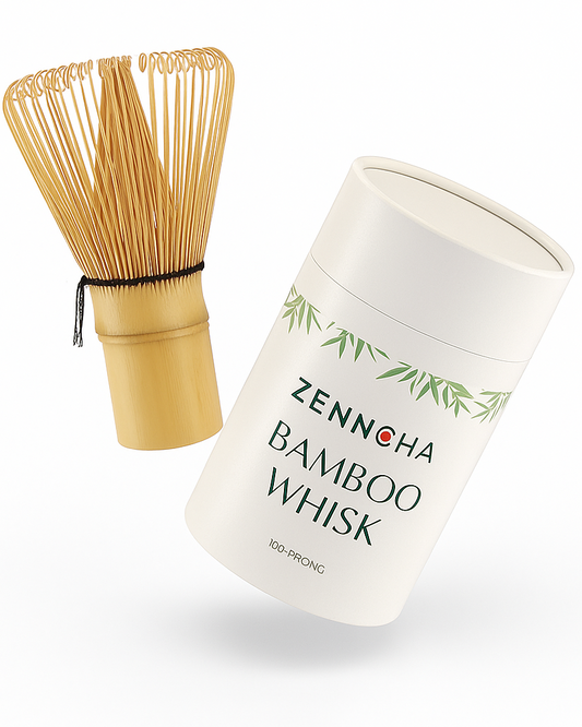 Zenncha Traditional Bamboo Whisk for Brewing Matcha | 100 Prongs