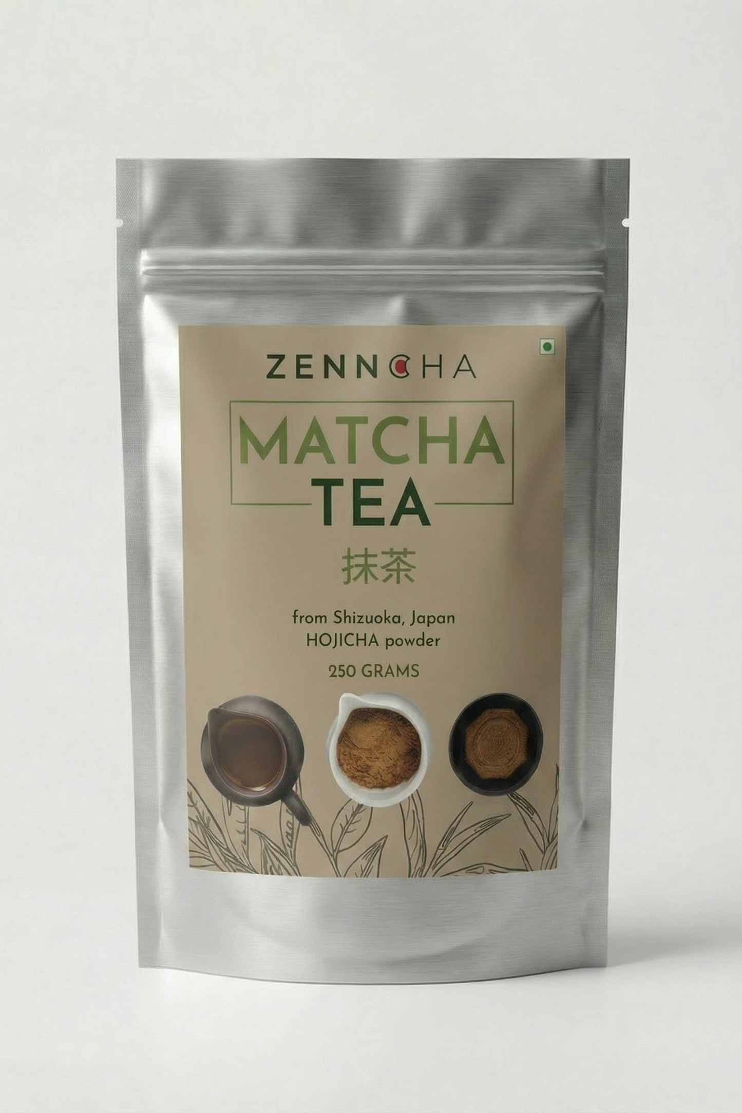 Japanese Hojicha Tea Powder BULK pack, 250 grams
